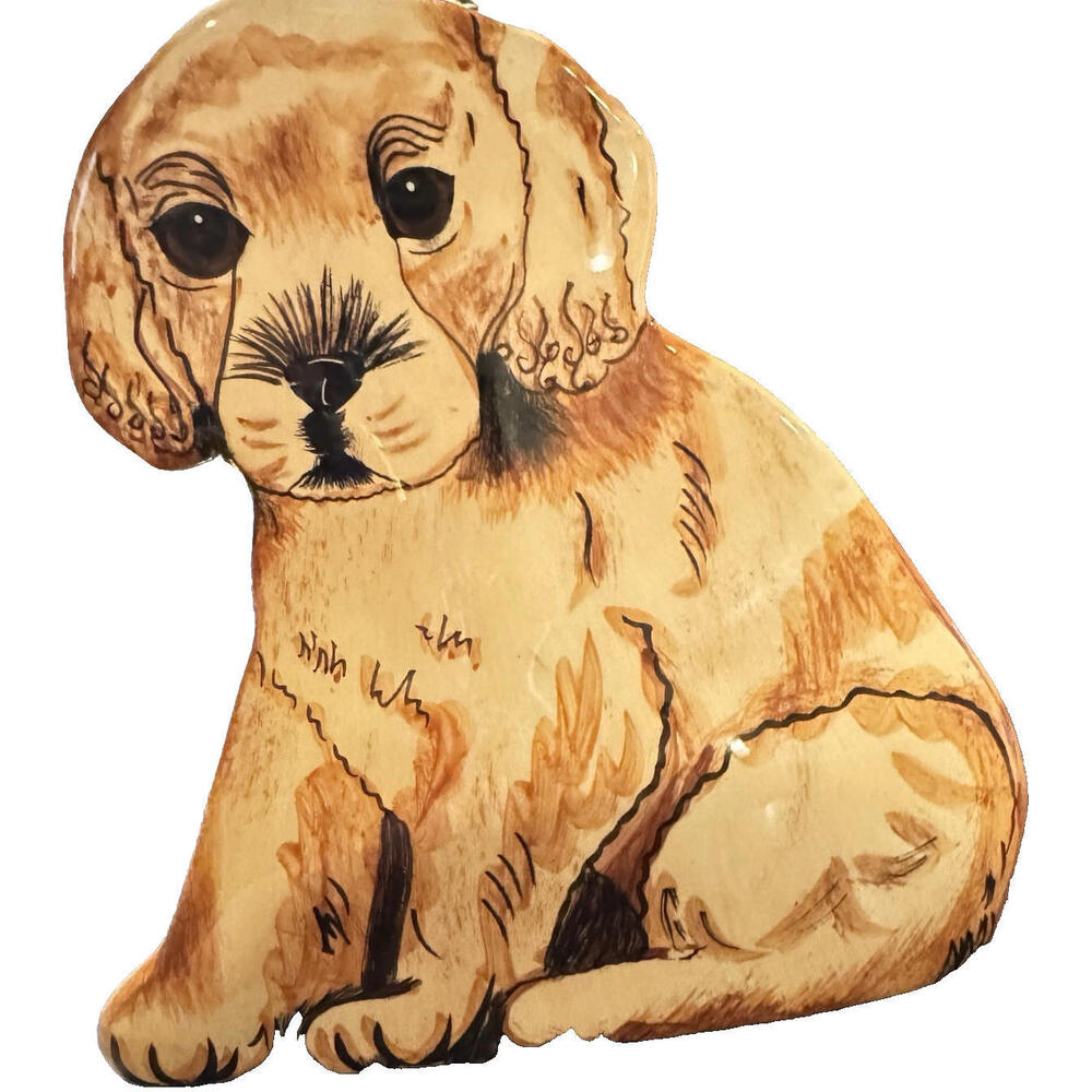 Cocker Spaniel "Dogs by Nina" Hand-Painted Pencil Holder Or Vase